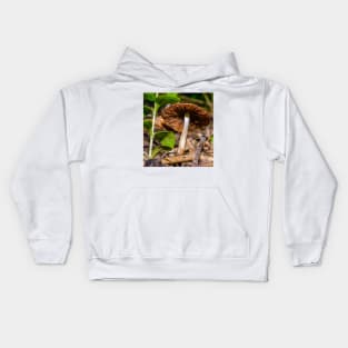 Mushroom Cap on the Woodlands Floor Photograph Kids Hoodie